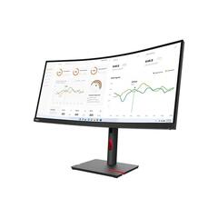 Lenovo ThinkVision T34w-30 - LED-skjerm kurvet - 34&quot; - 3440 x 1440 UWQHD - VA - 350 cd/m&#178; - 3000:1 - 4 ms - HDMI, DisplayPort, USB-C - ravnsort